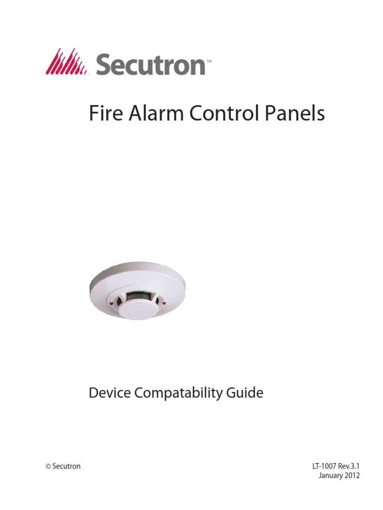 Fire Alarm Control Panels: Device Compatability Guide | PDF | Sensor ...