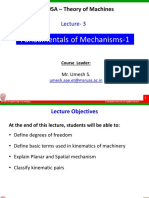 Fundamentals of Mechanisms-1: AUC205A Theory of Machines