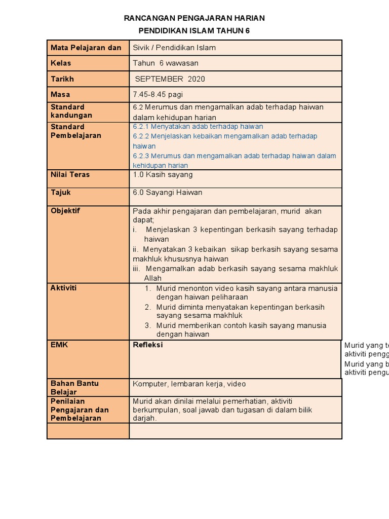 Rph Sivik Pi Kasih Sayang Pdf