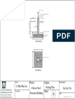 U Min Min Lat: Project 1-Storey Steel Structure Building. Subject Footing Plan Ko Zay Yar Sheet