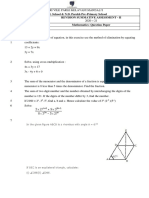 C.N.M. School & N.D. Parekh Pre-Primary School Class Date Revision Summative Assessment - Ii Mathematics-Question Paper