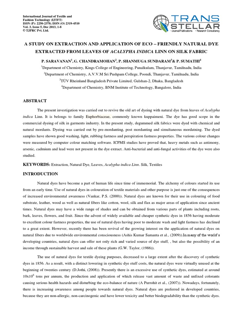 A Study On Extraction and Application of PDF | PDF | Dye | Dyeing