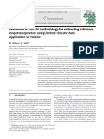 Evaluation of FAO-56 Methodology For Estimating Reference Evapotranspiration Using Limited Climatic Data Application To Tunisia