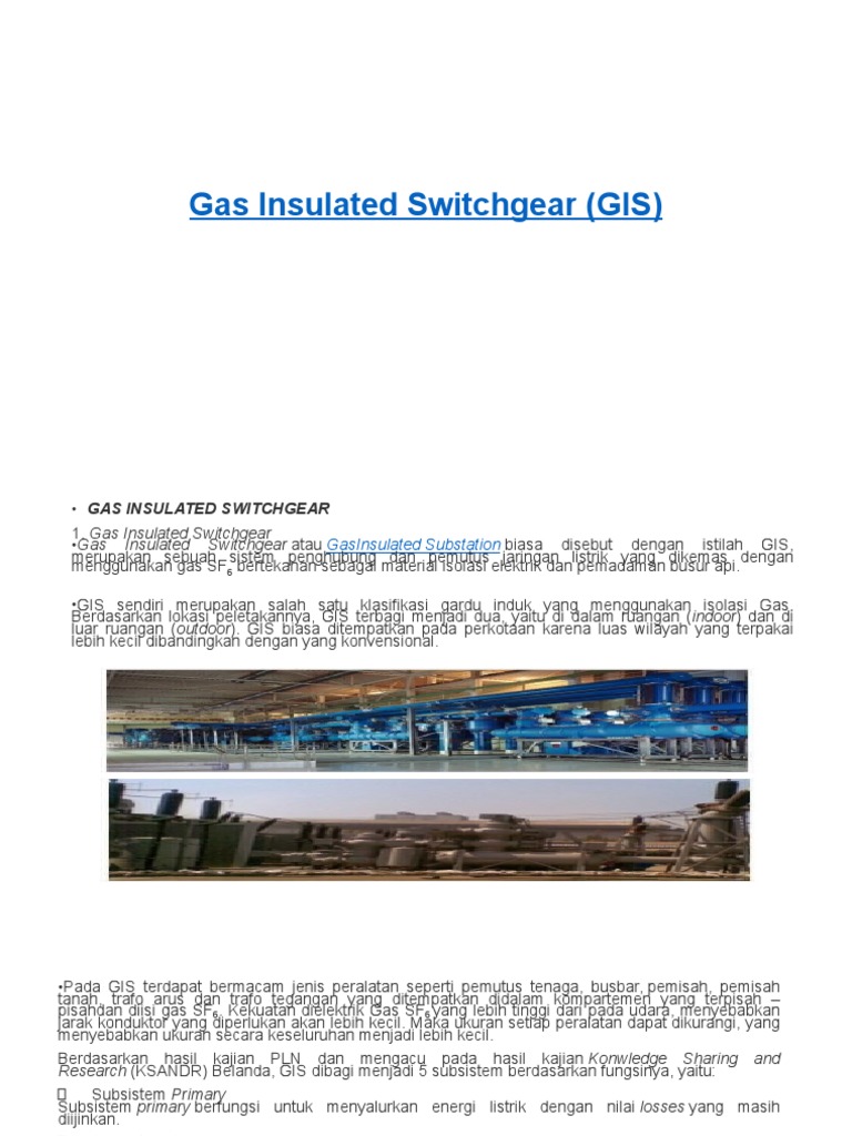 Gas Insulated Switchgear (GIS) | PDF | Sains & Matematika | Komputer