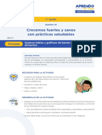 Crecemos Fuertes y Sanos Con Prácticas Saludables: Usamos Tablas y Gráficos de Barras Sobre Los Alimentos