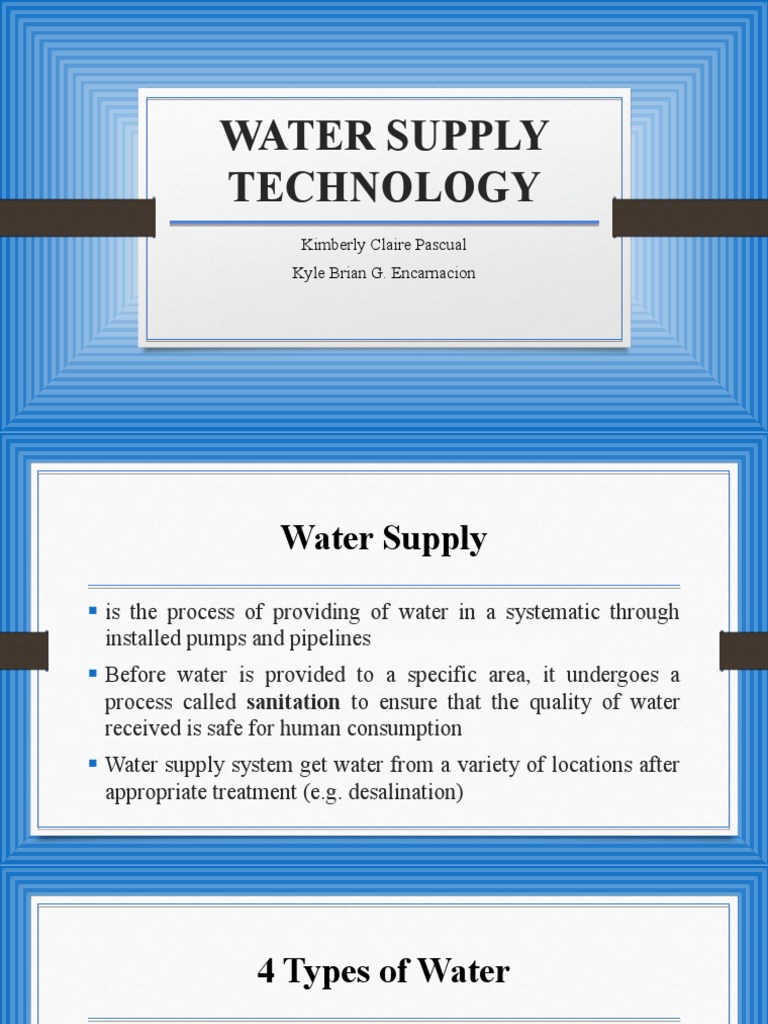 Water Supply Systems and Treatment Methods | PDF