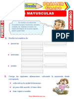 Uso de La Mayúscula para Primero de Primaria