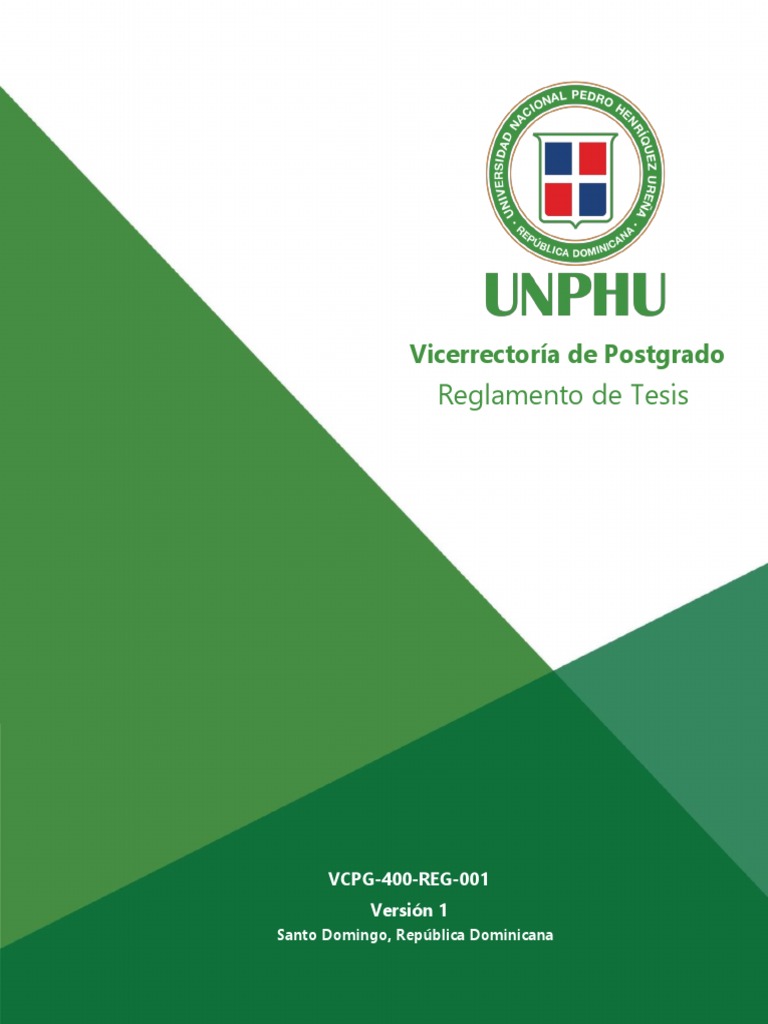 Reglamento de Tesis de Postgrado UNPHU | PDF | Doctorado | Prueba ...