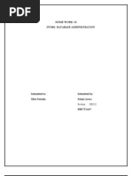 Home Work: #1 Int401: Database Administration: Section: DE532