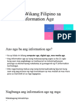 Ang Wikang Filipino Sa Information Age