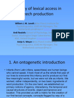 A Theory of Lexical Access in Speech Production: Willem J. M. Levelt