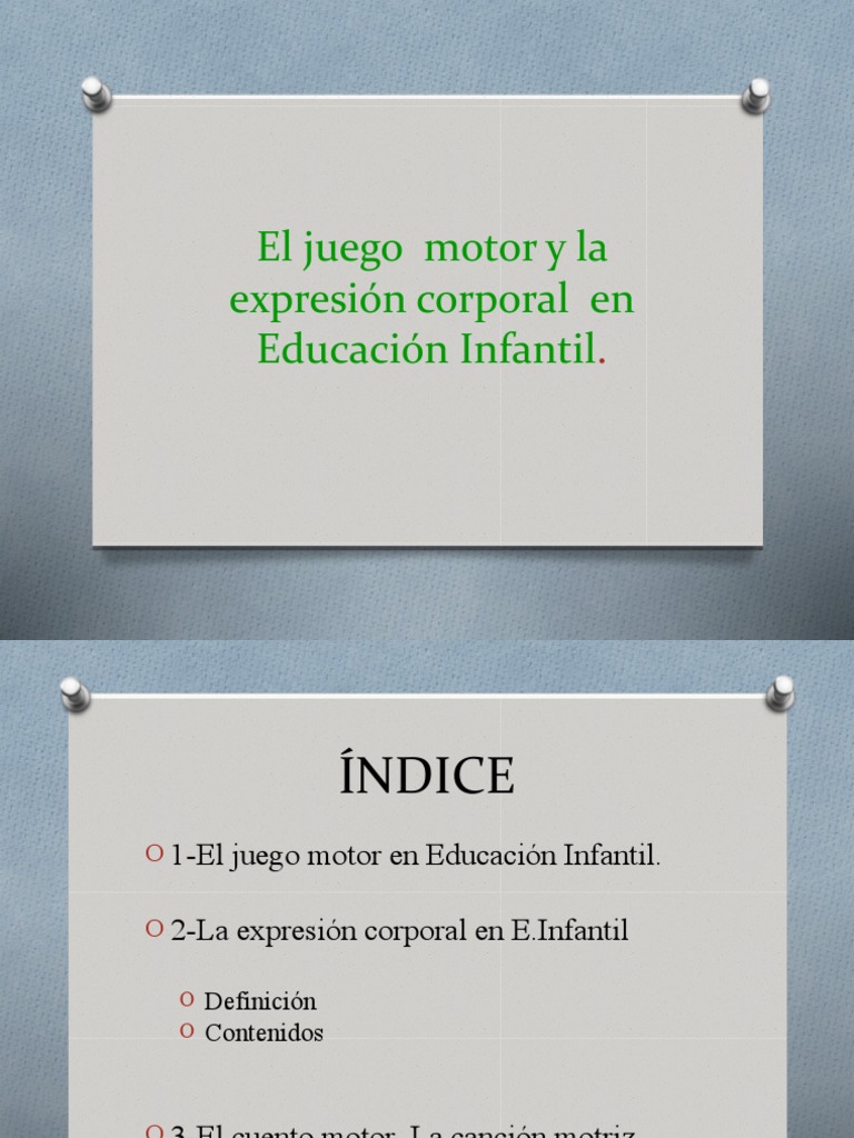 Juegos motores y expresión corporal infantil | PDF | Bailes | Las emociones