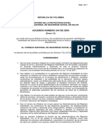 Acuerdo No 244 2003 REGIMEN SUBSIDIADO