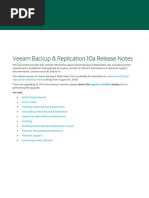 Veeam Backup & Replication 10a Release Notes: Upgrade Checklist