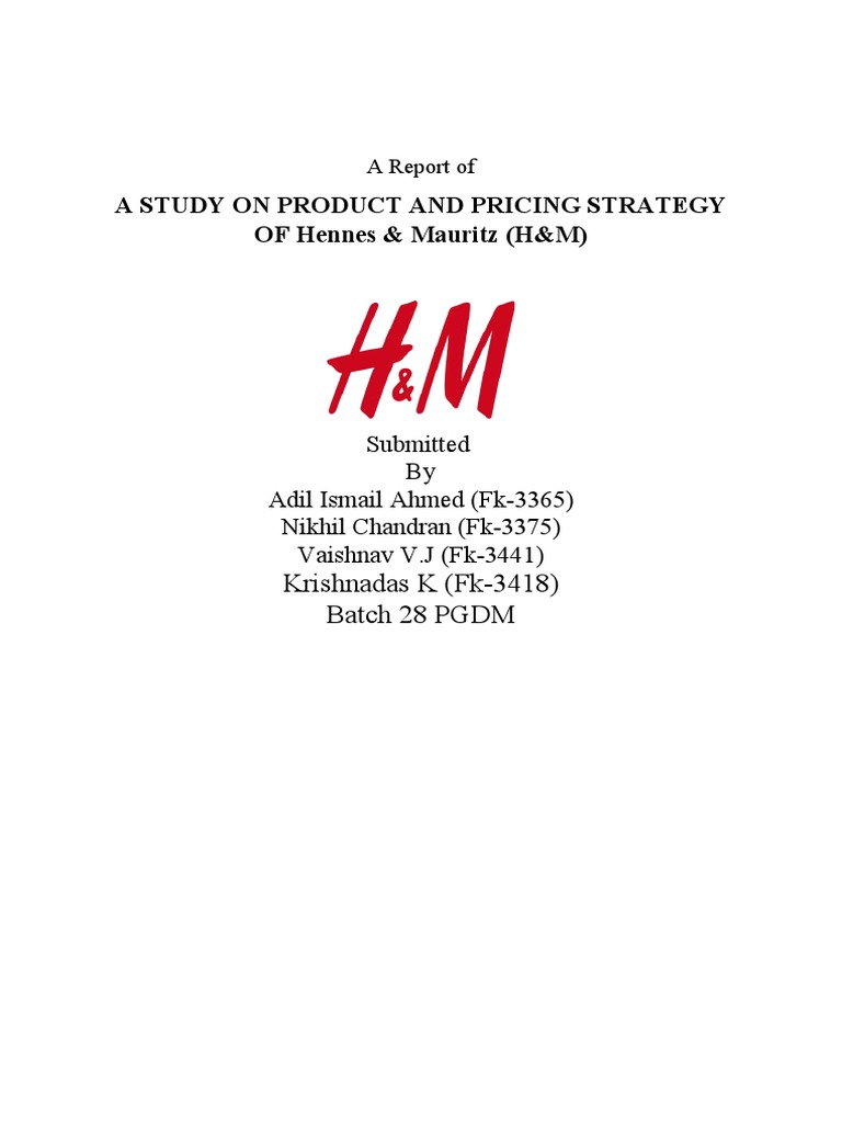 A Report of H&M - Strategic Marketing | PDF | Gap Inc. | Fashion