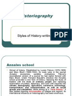 Styles of Writing Historiography