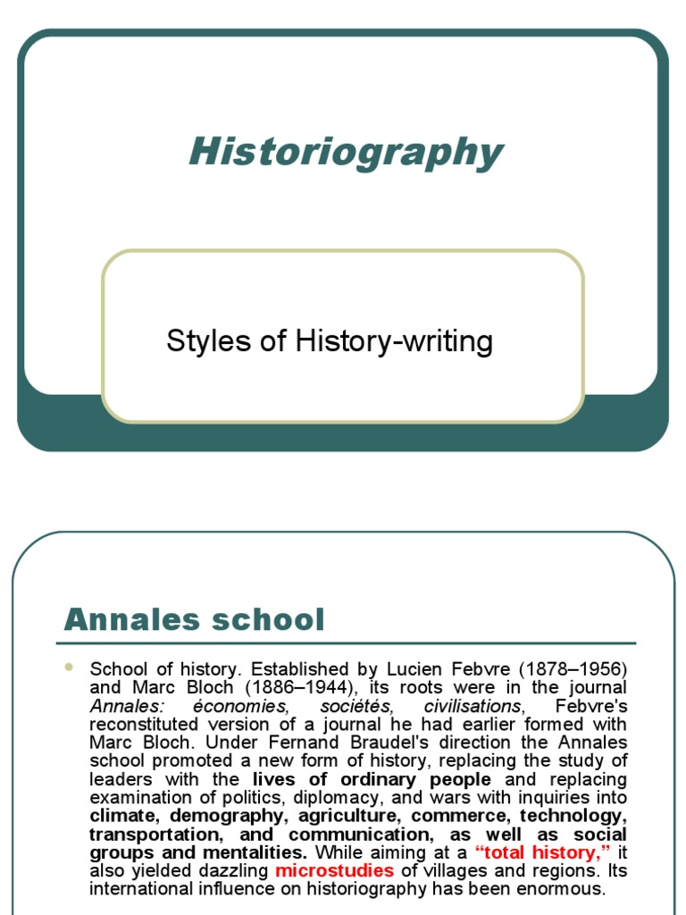Styles of Writing Historiography | PDF | Historiography | Academia