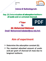 Exp. (3) Determination of Adsorption Isotherm of Acetic Acid On Activated Charcoal.
