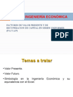Ingeniería Económica: Factores de Valor Presente Y de Recuperacion de Capital en Series Uniformes (P/A Y A/P)