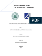 Tesis - Mercado Modelo en El Distrito de Carabayllo PDF
