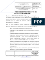 SST-PLT-005 Política de Elementos y Equipos de Proteción Personal.docx
