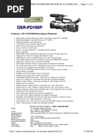 Features: DV & DVCAM Recording & Playback: Page 1 of 2 Media System AS - SONY DVCAM DSR-PD150P DV & DVCAM Camcorder ..