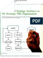 The Role of Strategy Architect in The Strategic HR Organization