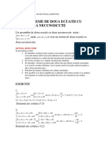 Sisteme de Ecuatii PDF