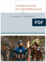 Group Behaviour Through Avengers (2012)