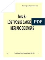 Tipos Cambio y Mdo Divisas