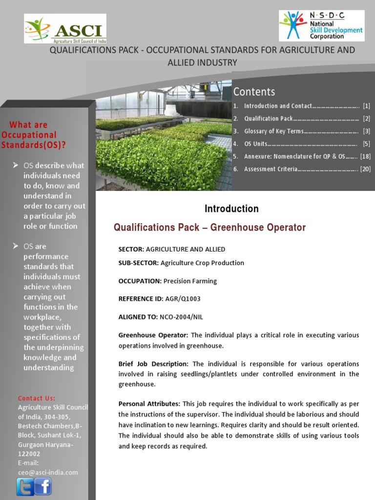 QPGreenhouse Operator PDF Greenhouse Occupational Safety And Health