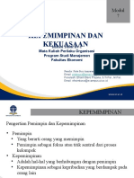 Modul 7 Kepemimpinan Dan Kekuasaan