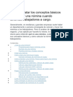 Vamos a tratar los conceptos básicos para hacer una nómina cuando tenemos trabajadores a cargo.docx