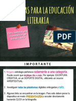 Ejemplos de Estrategias para La Educación Literaria