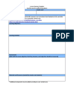 Weekly Common Core Lesson Plan Free PDF Template PDF