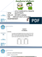 Tugas Desain Dan Analisis Eksperimen