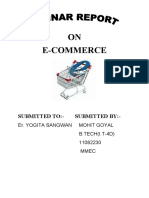 ON E-Commerce: Submitted To:-Submitted By