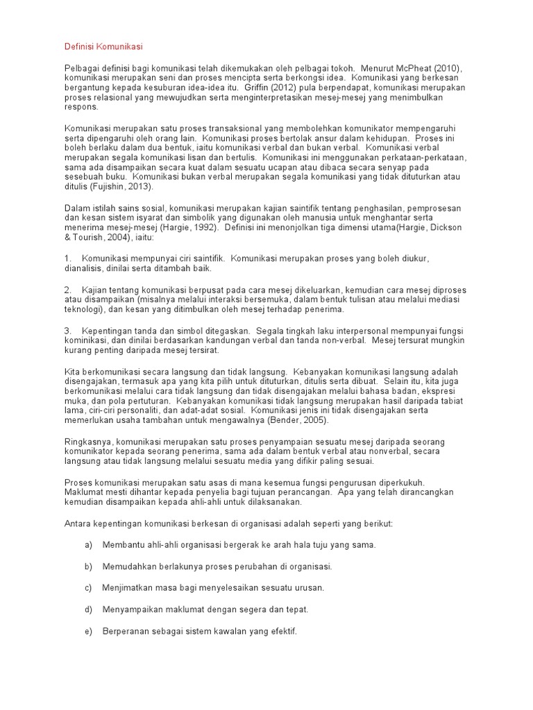 Definisi Komunikasi Pdf