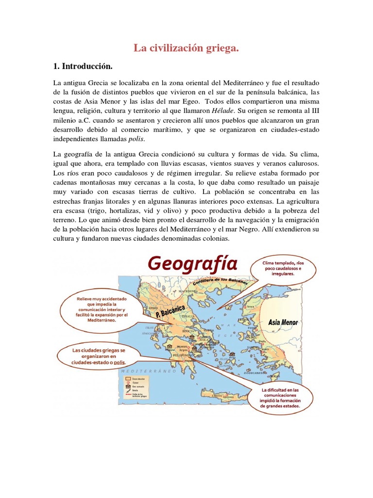La Civilización Griega | PDF | Antigua Grecia | Esparta