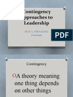 Contingency Approaches To Leadership: Jean A. Fernandez Discussant