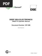 Deep Sea Electronics: DSE3110 Operator Manual Document Number: 057-086