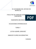 Tarea 1 de Ecuaciones Diferenciales PDF