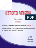 Certificate of Participation