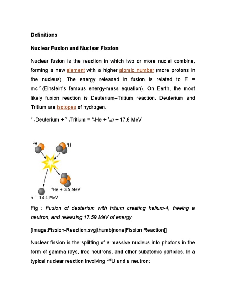 Nuclear Fusion vs Fission Explained | PDF | Nuclear Physics | Nuclear ...