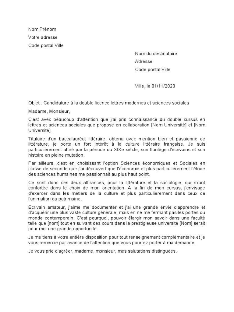 Modele De Lettre Pour Arreter Une Option Au Lycée Lettre Motivation | PDF | Doctorat | Audit