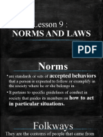 UCSP Norms and Values