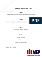 Finanzas Corporativas - Informe Técnico de Evaluación Empresarial