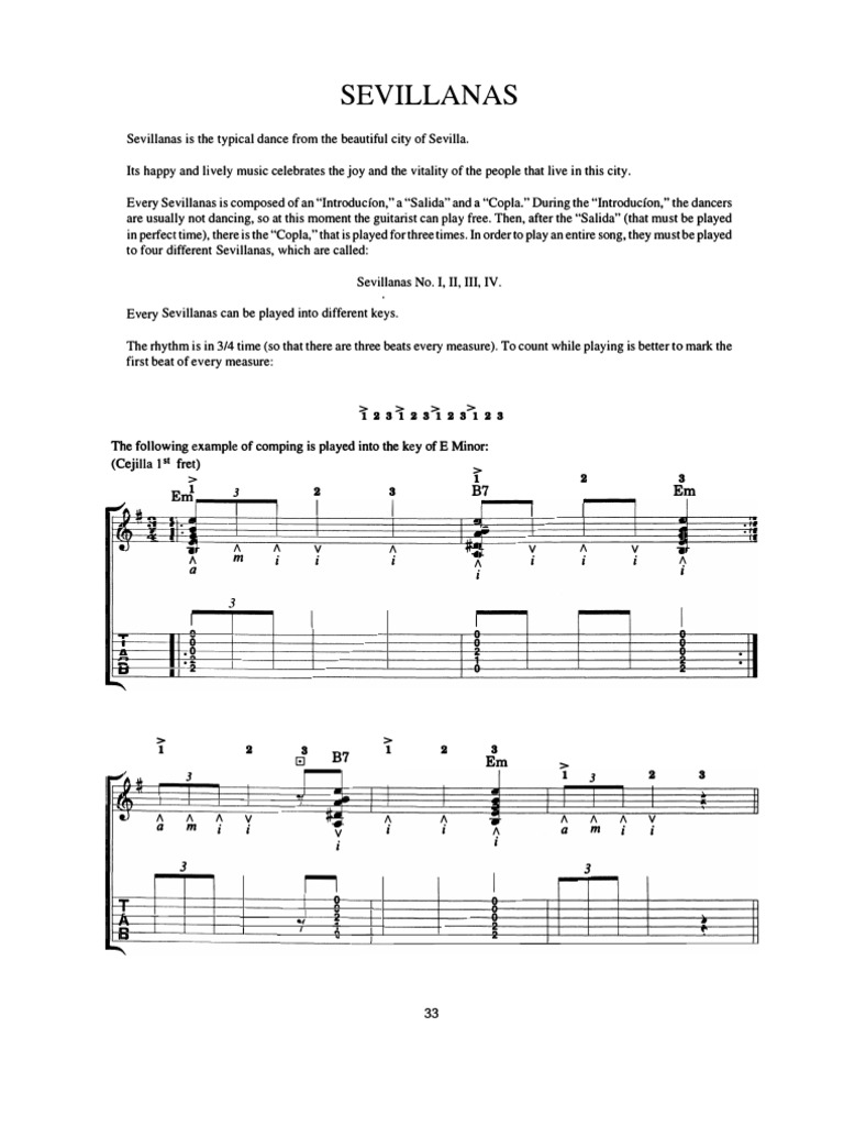 Sevillanas: A M A M | PDF | Spanish Folklore | Celtic Musical Instruments