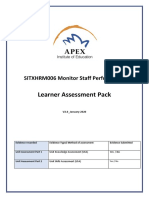 SITXHRM006 - Monitor Staff Performance - Learner Assessment Pack V2.0 - 01 - 2020 PDF