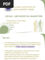 Social and Societal Marketing: Global Institute of Management, BBSR